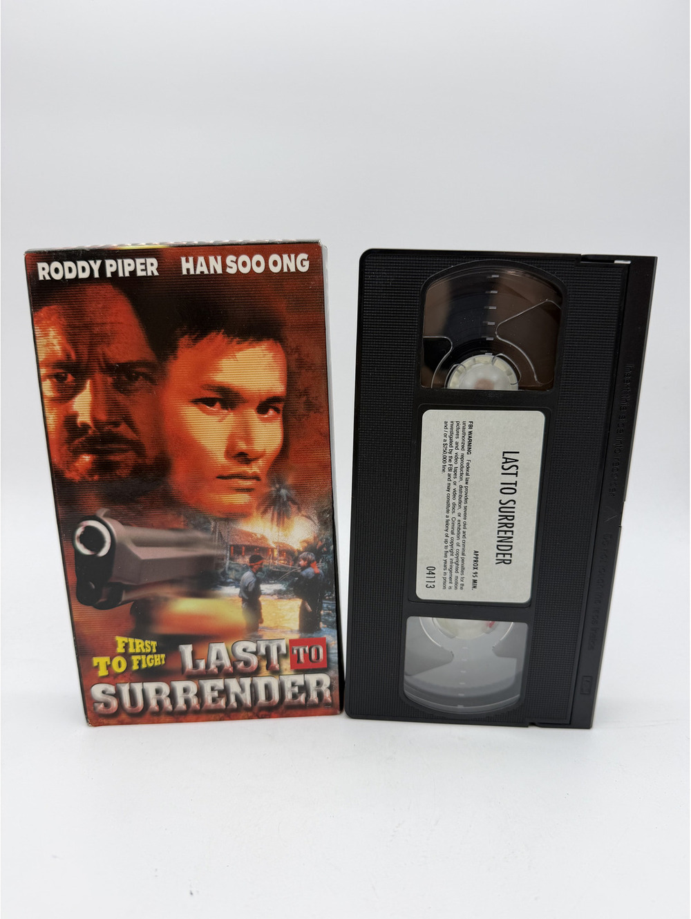 Last to Surrender VHS Tape Movie Roddy Piper Han Soo Ong Action